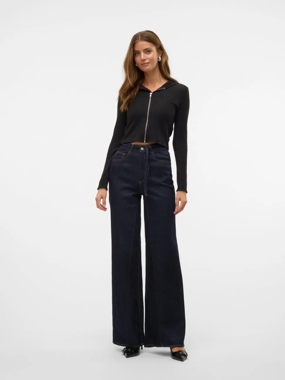 AWMADDIE Hög Midja Vida Ben Jeans