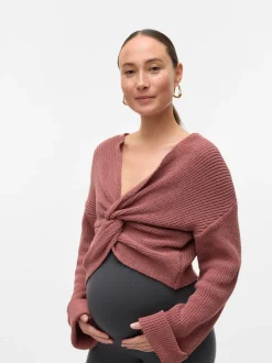 Normal Passform V-ringning Uppvikta Manschetter Nedsänkta Axlar Pullover