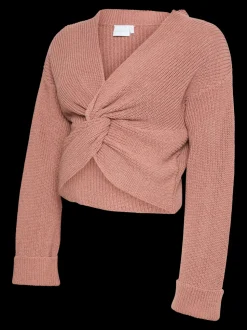 Normal Passform V-ringning Uppvikta Manschetter Nedsänkta Axlar Pullover