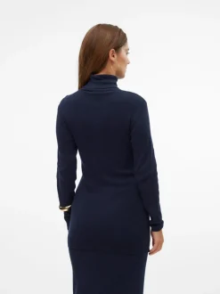 Polokrage Ribbmanschetter Pullover
