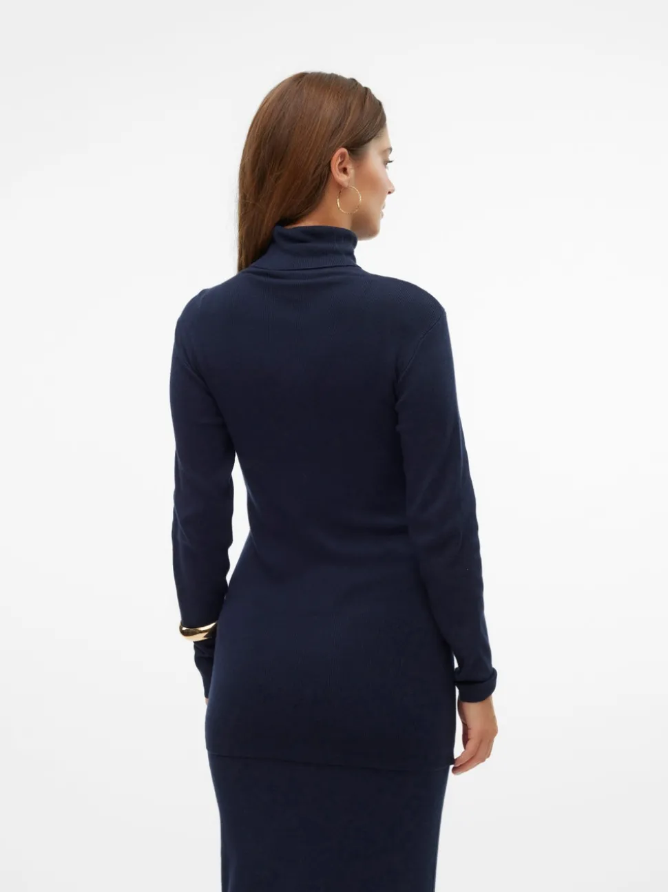 Polokrage Ribbmanschetter Pullover