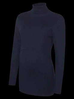 Polokrage Ribbmanschetter Pullover