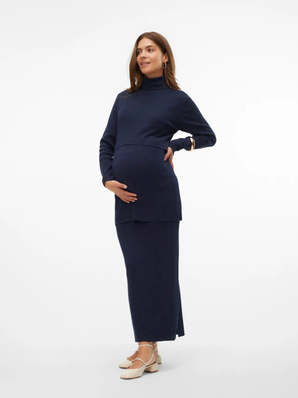 Polokrage Ribbmanschetter Pullover