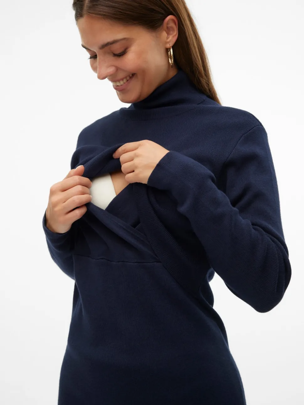 Polokrage Ribbmanschetter Pullover