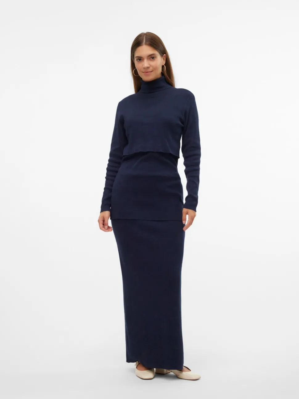 Polokrage Ribbmanschetter Pullover