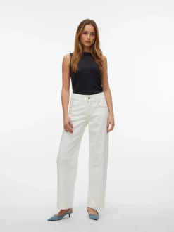 SNRANCY Medelhög Midja Vid Passform Jeans