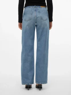 SNRANCY Medelhög Midja Vid Passform Jeans