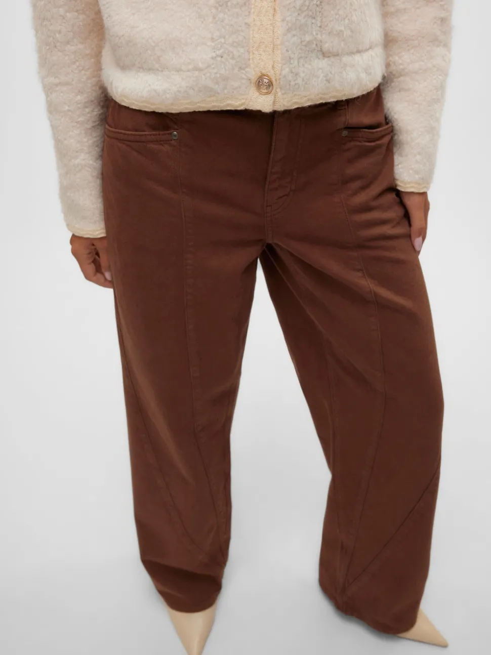 SNROY Medelhög Midja Rak Passform Jeans