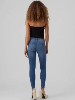 VMALIA Medelhög Midja Slim Fit Jeans