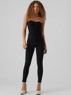 VMALIA Medelhög Midja Slim Fit Jeans
