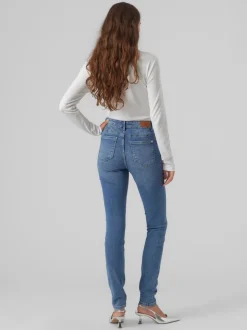 VMALIA Medelhög Midja Slim Fit Jeans
