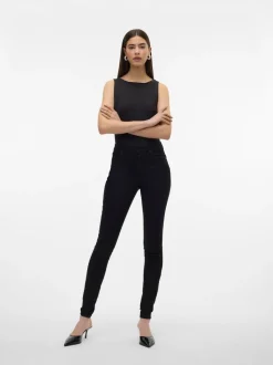 VMALIA Medelhög Midja Slim Straight Fit Jeans
