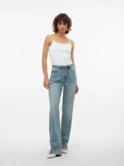 VMALLISON Medelhög Midja Rak Passform Jeans