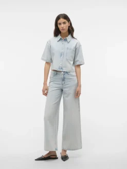 VMANNET Medelhög Midja Vid Passform Jeans