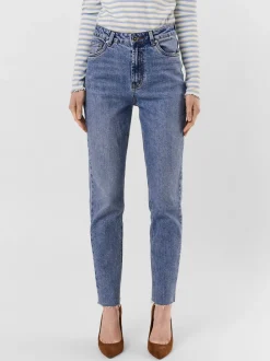VMBRENDA Hög Midja Mom Fit Jeans