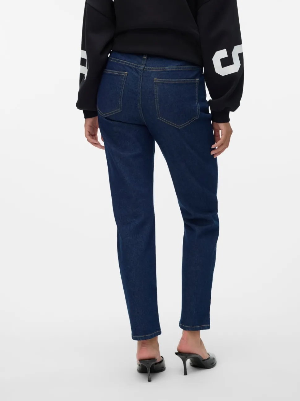 VMBRENDA Hög Midja Rak Passform Jeans
