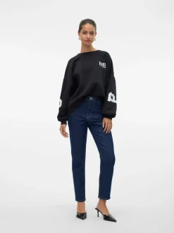 VMBRENDA Hög Midja Rak Passform Jeans