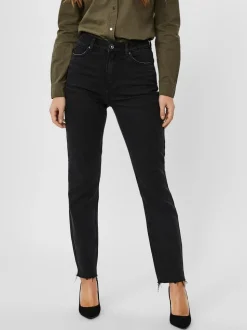 VMBRENDA Hög Midja Rak Passform Jeans