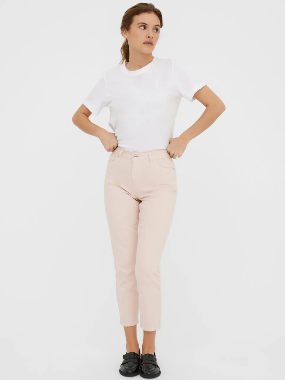 VMBRENDA Hög Midja Rak Passform Jeans