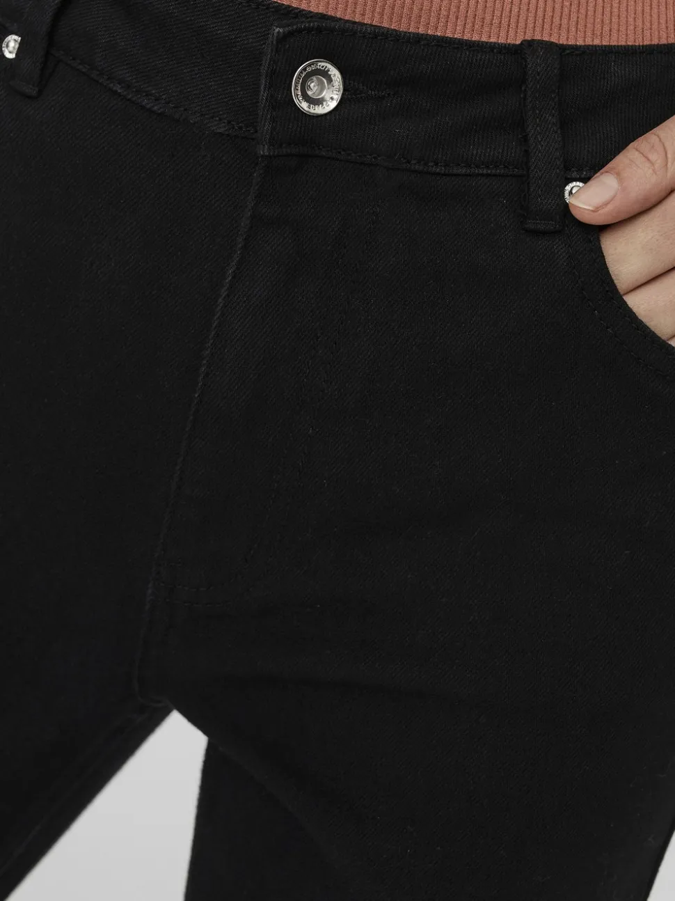 VMBRENDA Hög Midja Rak Passform Jeans