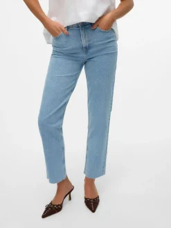 VMCALIA Hög Midja Rak Passform Jeans