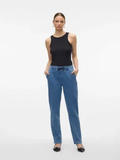 VMCALLIE Medelhög Midja Loose Carrot Fit Jeans