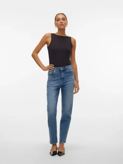 VMCARRIE Superhög Midja Mom Fit Jeans
