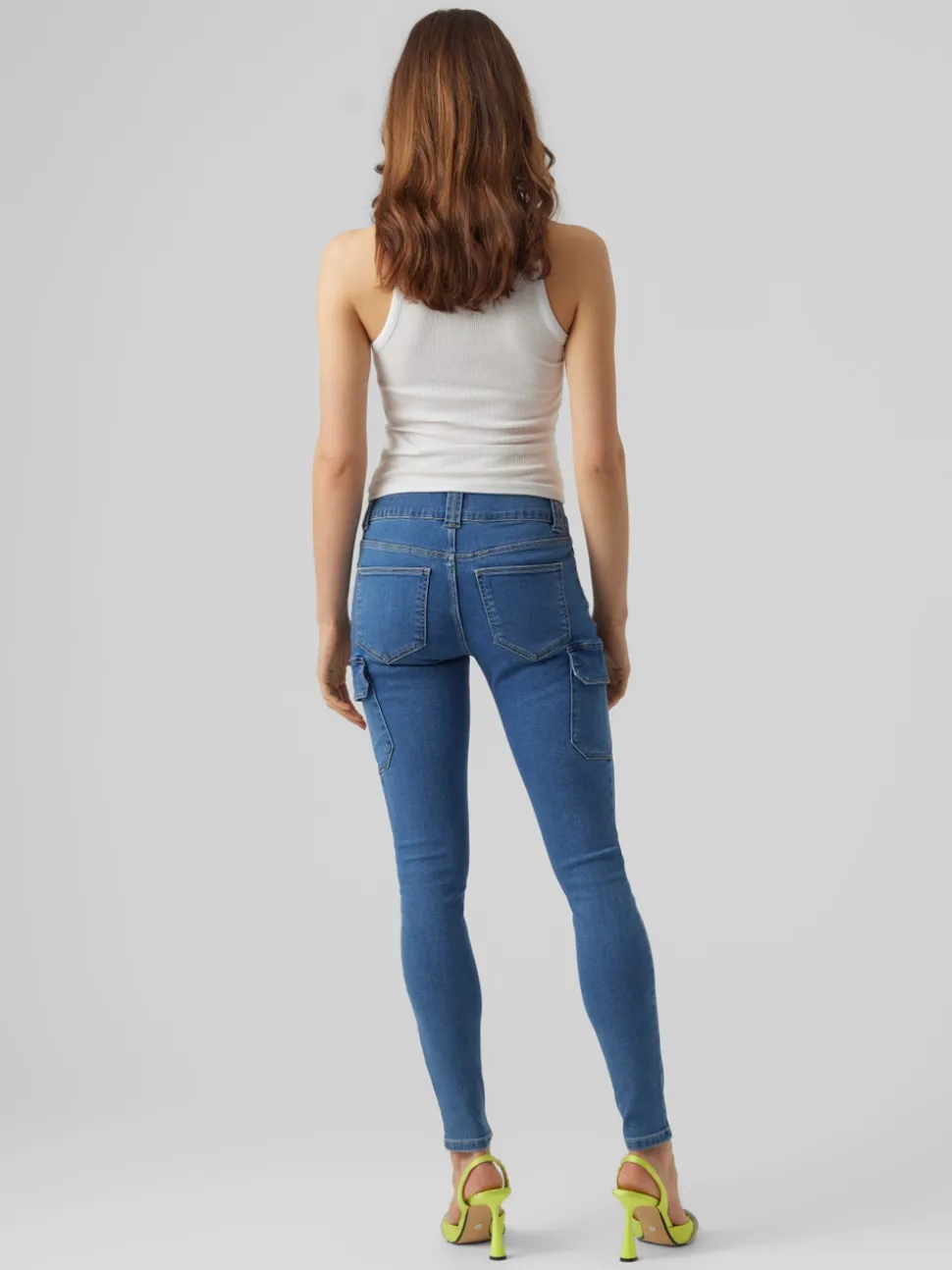 VMCATCH Medelhög Midja Cargo Fit Jeans