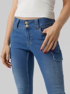 VMCATCH Medelhög Midja Cargo Fit Jeans