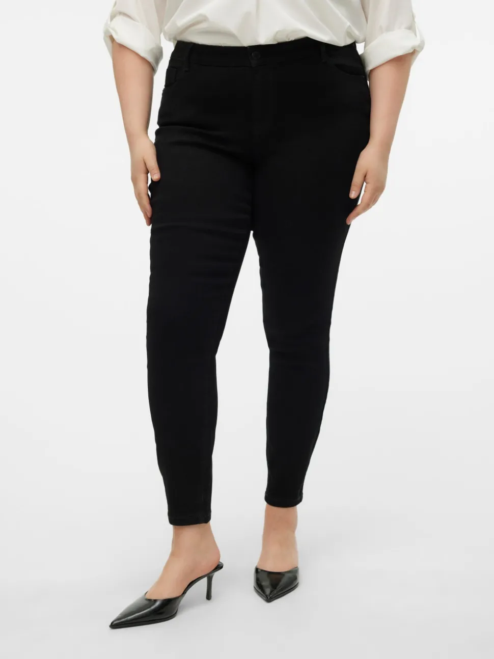 VMCELLY Medelhög Midja Skinny Fit Jeans