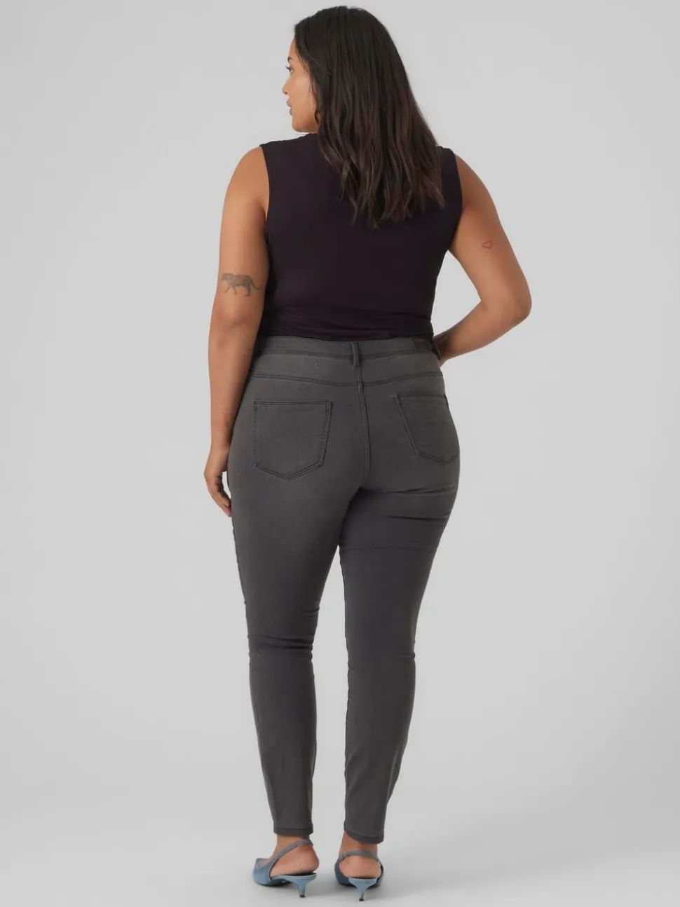 VMCFANYA Medelhög Midja Skinny Fit Jeans