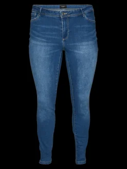 VMCFANYA Medelhög Midja Slim Fit Jeans