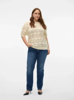 VMCFLASH Medelhög Midja Rak Passform Jeans