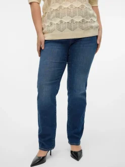VMCFLASH Medelhög Midja Rak Passform Jeans