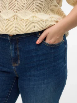 VMCFLASH Medelhög Midja Rak Passform Jeans
