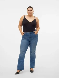 VMCFLASH Medelhög Midja Utsvängd Passform Jeans