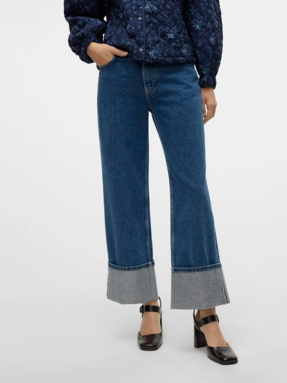 VMCHLOE Hög Midja Vida Ben Jeans