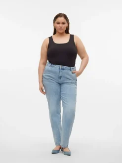 VMCISA Hög Midja Mom Fit Jeans