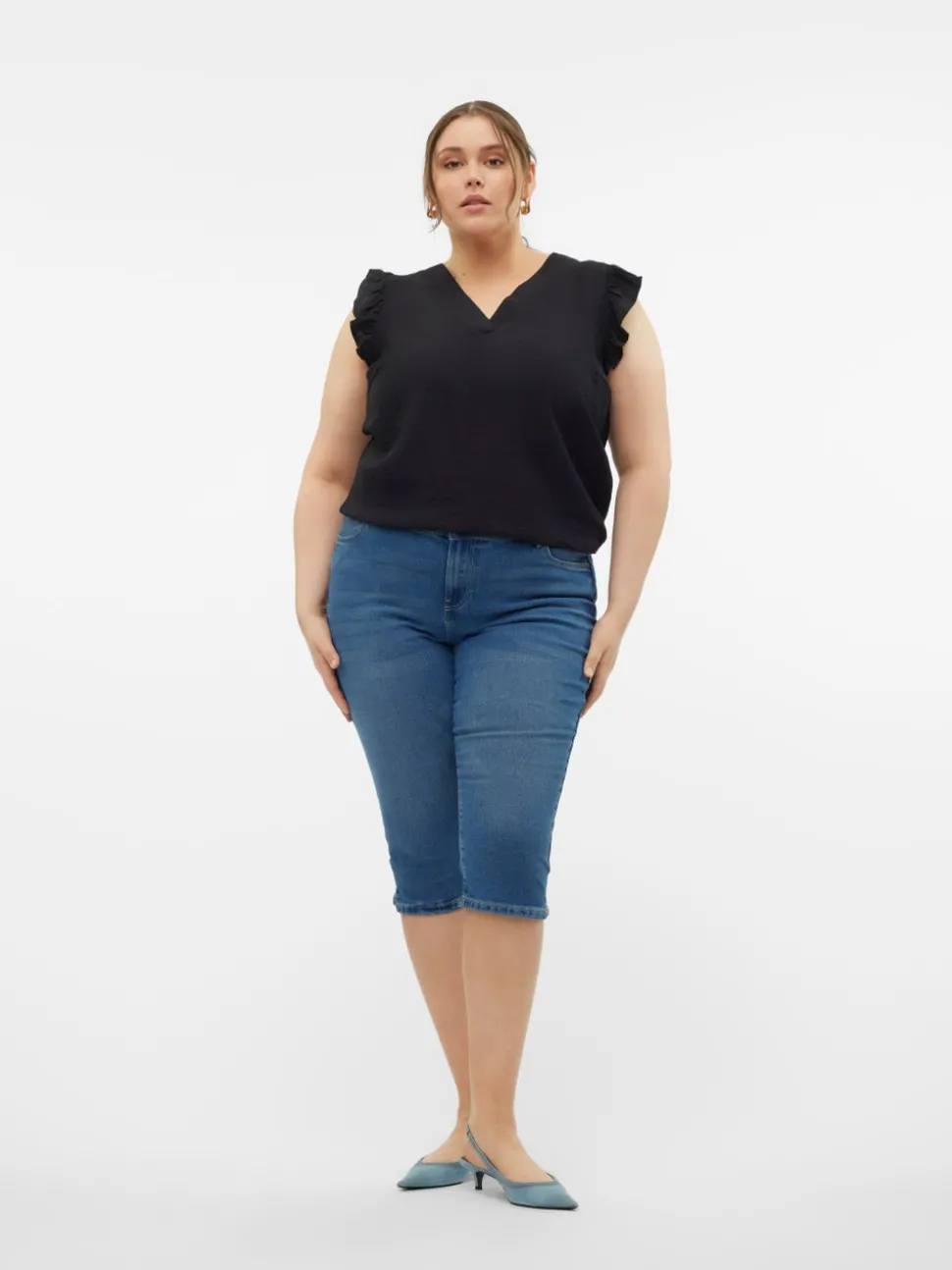 VMCJUNE Medelhög Midja Slim Fit Jeans