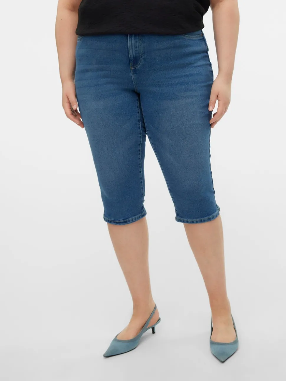 VMCJUNE Medelhög Midja Slim Fit Jeans
