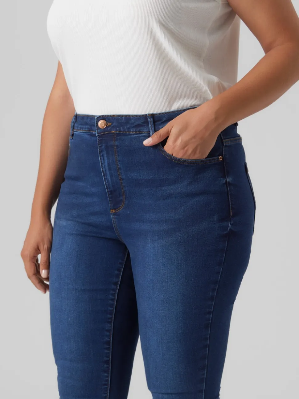 VMCPHIA Hög Midja Slim Fit Jeans