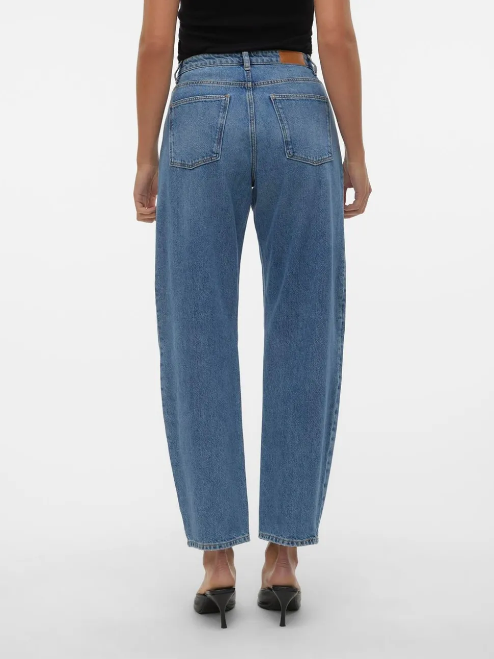 VMELLIE Hög Midja Mom Fit Jeans