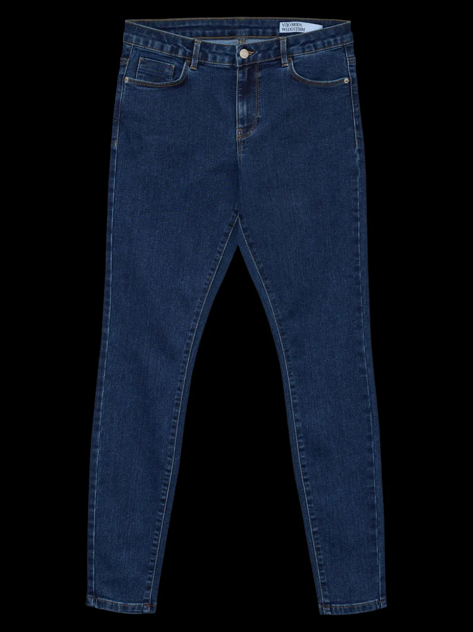 VMELLY Medelhög Midja Skinny Fit Jeans