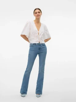VMELLY Medelhög Midja Utsvängd Passform Jeans