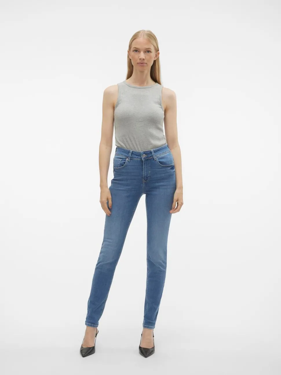VMEMBRACE Medelhög Midja Skinny Fit Jeans