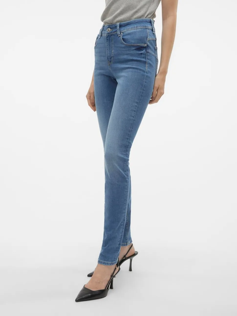 VMEMBRACE Medelhög Midja Skinny Fit Jeans