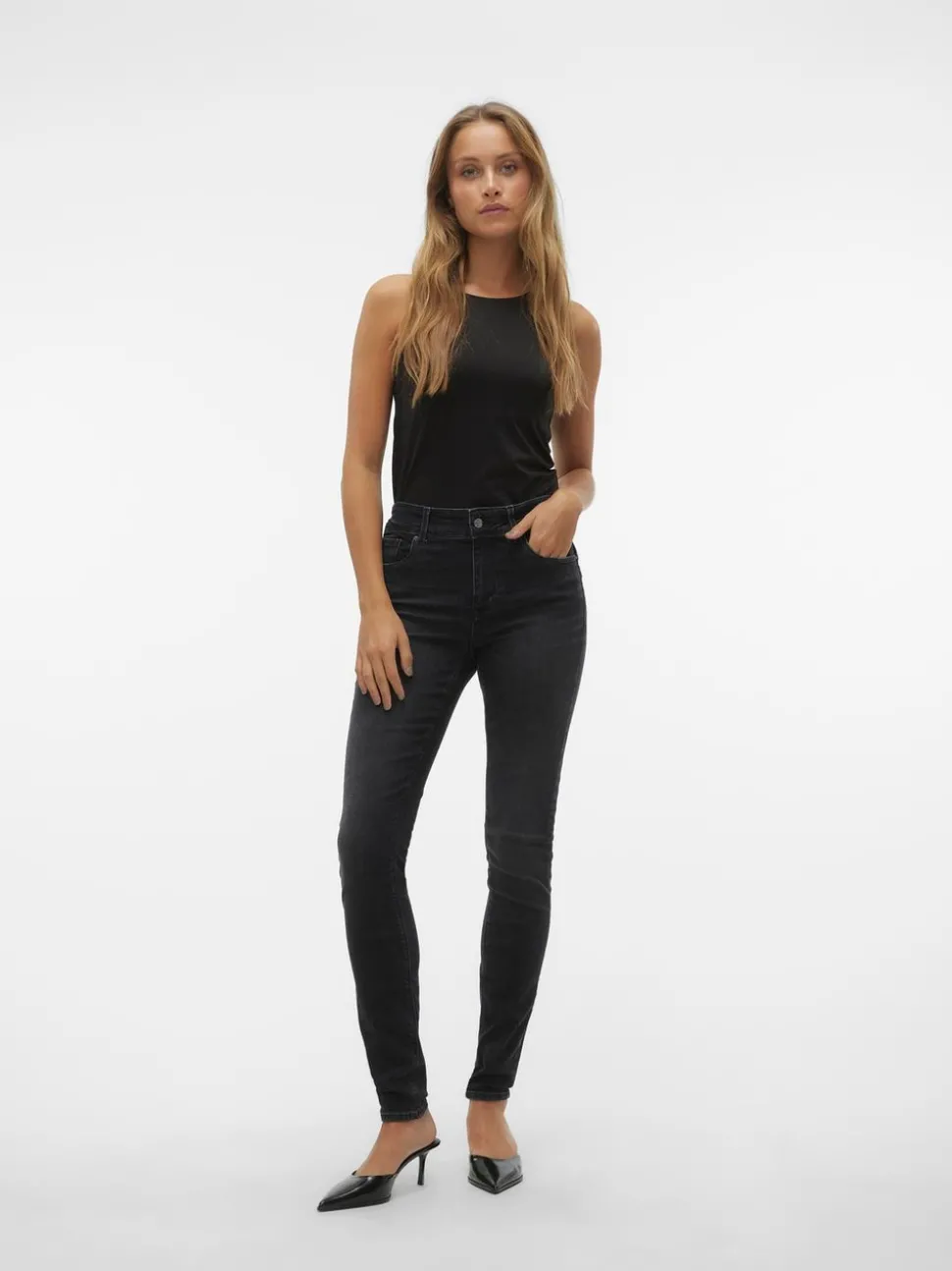VMEMBRACE Medelhög Midja Skinny Fit Jeans