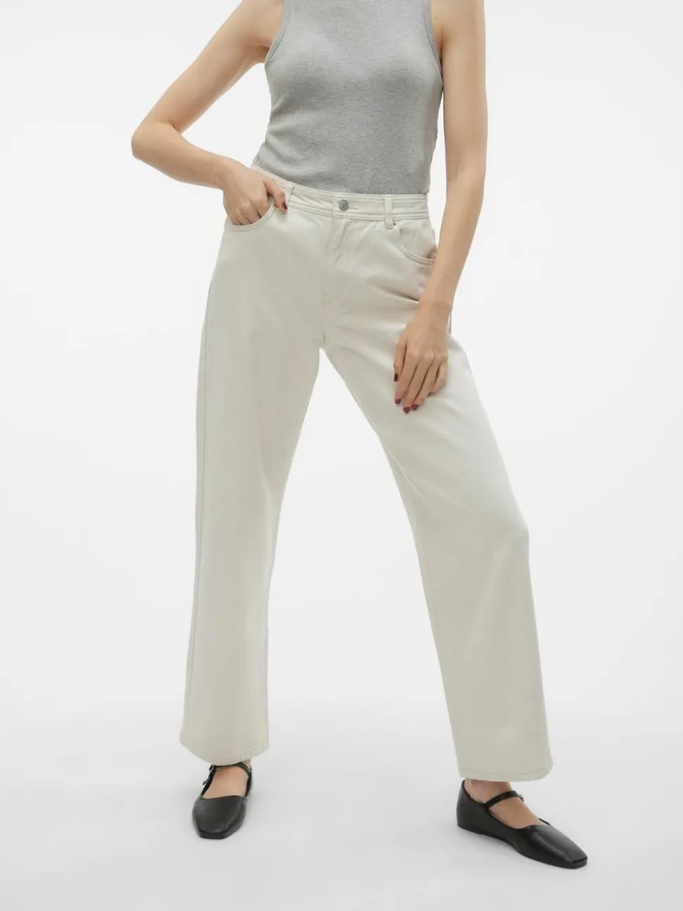 VMEVELYN Låg Midja Lös Passform Jeans