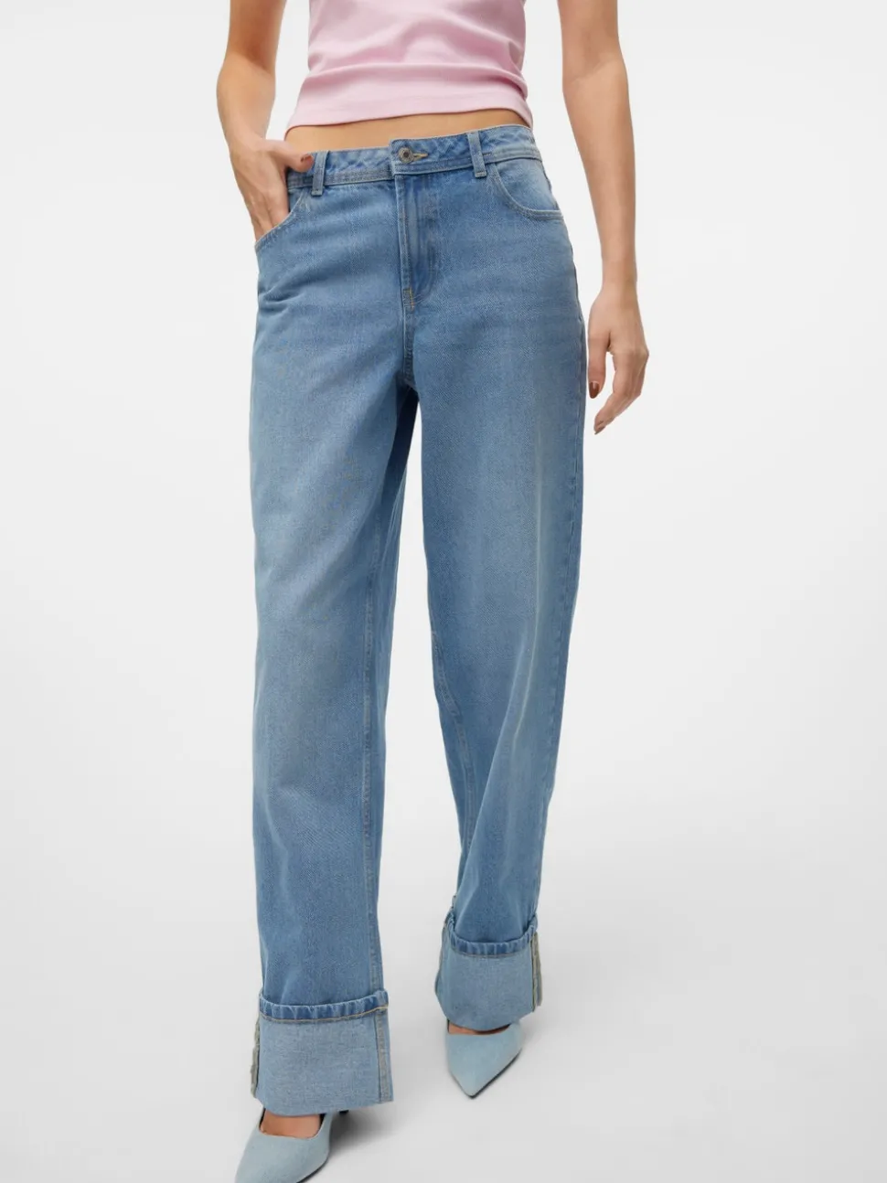 VMEVELYN Låg Midja Lös Passform Jeans