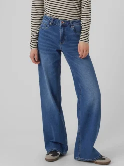 VMFAITH Låg Midja Vid Passform Jeans
